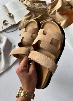 Шлепанцы в стиле hermes shypre