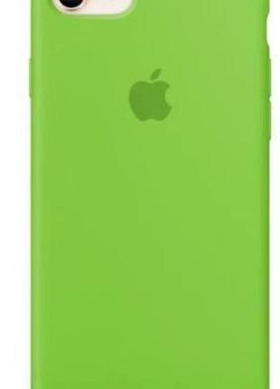 Чехол silicone case для iphone se 2020/8/7 зеленый с открытым низом