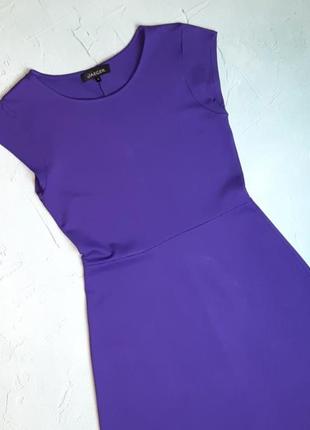 🎁1+1=3 брендовое насыщенно-фиолетовое приталенное платье jaeger, размер 44 - 462 фото
