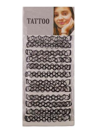Тату чокер браслет (уп. 12шт)