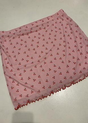 Юбка розовая