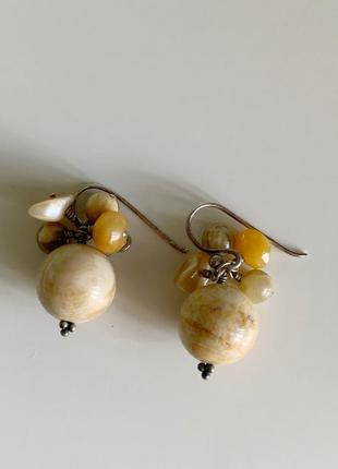 Серьги натуральный камень