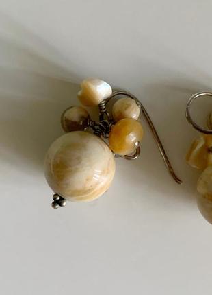 Серьги натуральный камень3 фото