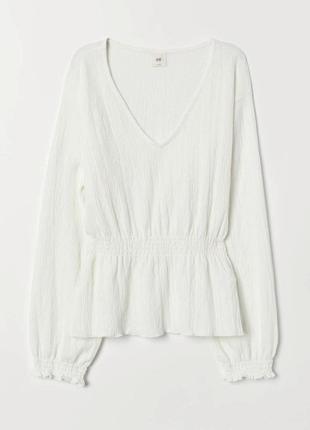 Блуза блузка кофточка h&m белая
