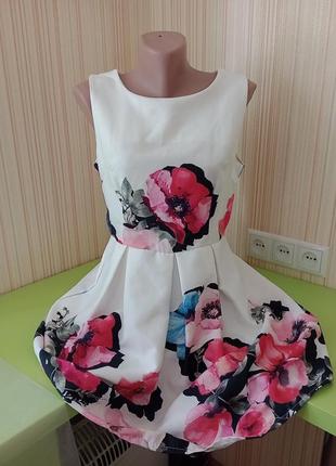 Платье женское с маками