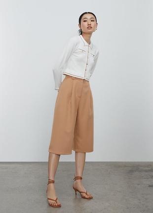 Брюки, брюки кюлоты шорты бежевые нюд кэмэл zara mango reserved guess h&m