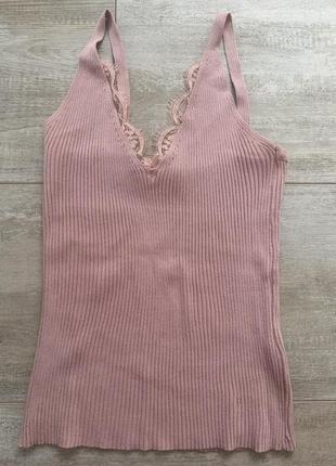 Нова коротка рожева майка