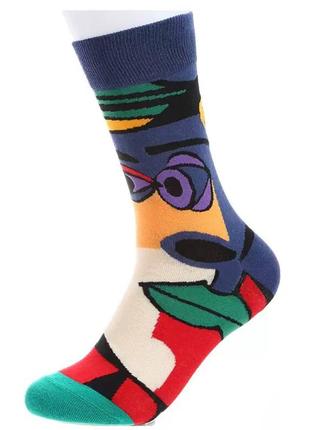 Носки высокие с абстракцией
