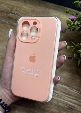 Чехол на iphone 14 pro об квадратных бортах на айфон silicone case full camera на apple