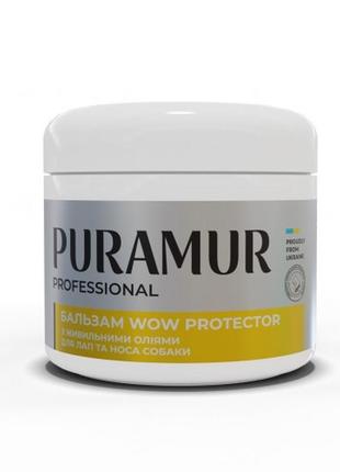 Бальзам puramur wow protector для лап и носа собаки с питательными маслами 50 мл