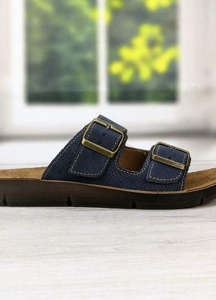Шльопанці чоловічі inblu на пряжках сині 3760