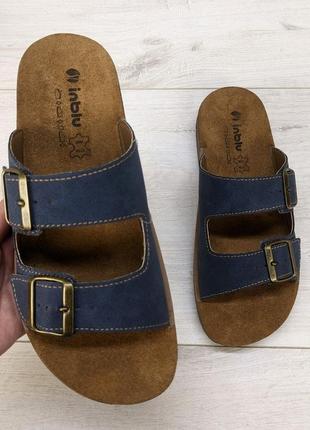Шльопанці чоловічі inblu на пряжках сині 3760