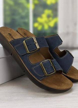 Шльопанці чоловічі inblu на пряжках сині 3760
