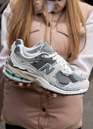 Женские кроссовки new balance 2002r protection pack rain cloud grey