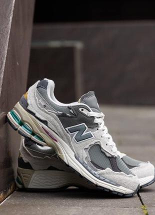 Женские кроссовки new balance 2002r protection pack rain cloud grey3 фото