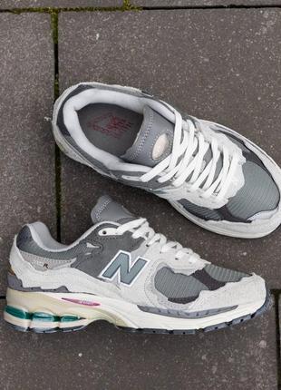 Женские кроссовки new balance 2002r protection pack rain cloud grey4 фото