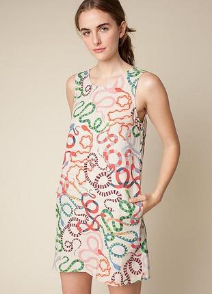Дизайнерська міні сукня, коротка сукня rachel antonoff, сарафан льон rachel antonoff