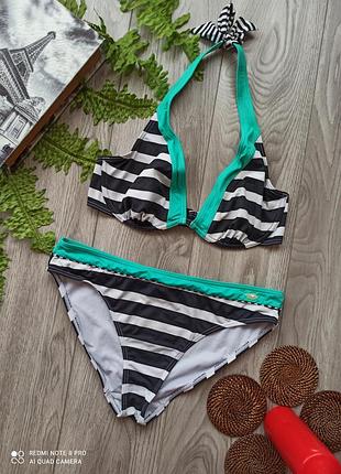 Раздельный купальник, купальник в полоску, полоскатый kangaroos 38d