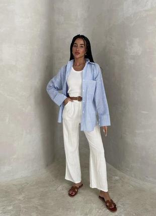 Трендовая рубашка в полоску оверсайз river island лондон p.l