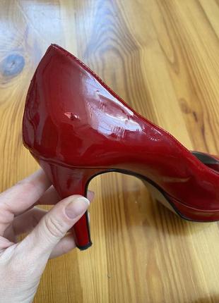 Roberto santi туфли красные лаковые с открытым пальчиком5 фото