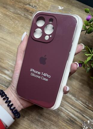 Чехол на iphone 14 pro об квадратных бортах на айфон silicone case full camera на apple1 фото