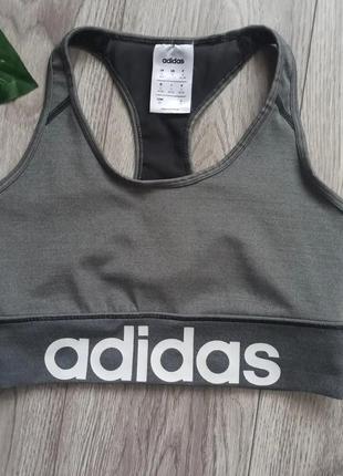 Спортивный топ adidas, топ для спорта, серый спортивный топ