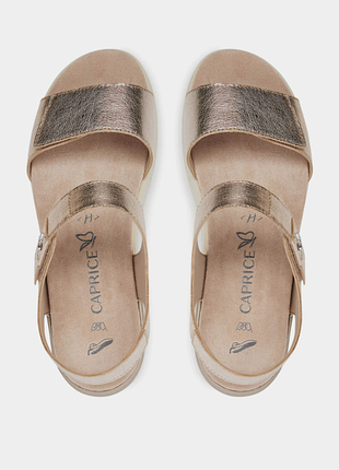 Кожаные женские сандалии caprice/ оригинальные женские сандалии каприз