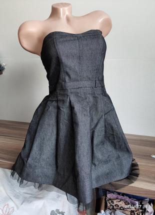 Сукня 42р. (34, xs) джинс + пояс в подарунок