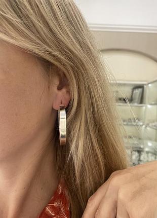 Срібні сережки конго широкі 925 проба