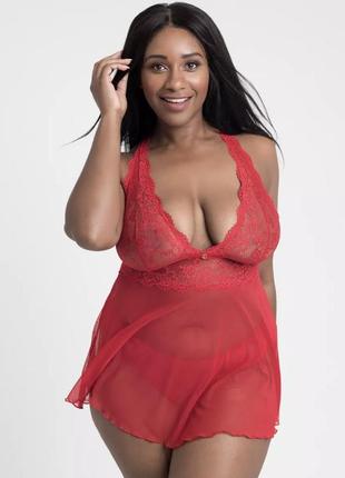 Пеньюар кружевной красный пеньюар с кружевом пеньюар сексуальный l xl xxl