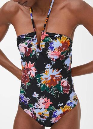 Купальник arket halterneck floral swimsuit cos / 34