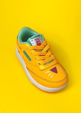 Детские кроссовки reebok club c x peppa pig 22 23,5 25 26 кеды ботинки1 фото