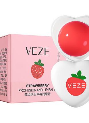 Бальзам для губ veze strawberry profusion and lip balm зволожуючий з полуницею 5.8g dm-11