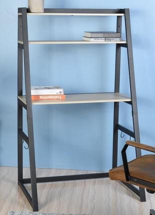 Столи на металевому каркасі, в стилі лофт, loft, з полицями, дсп