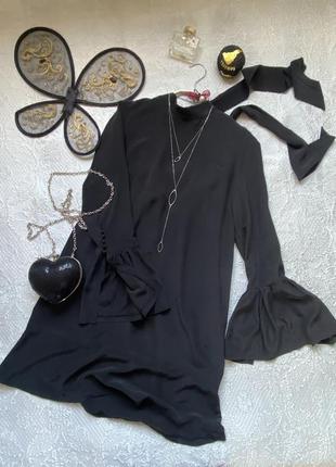 Романтична шовкова чорна сукня з відкритою спиною /h&m/розмір s3 фото