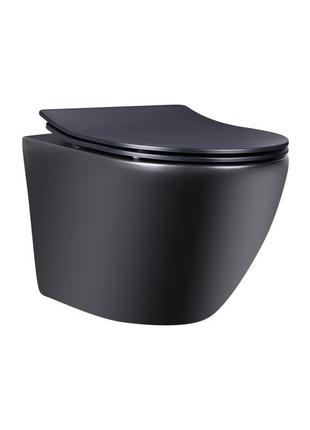 Унитаз подвесной qtap robin безободковый с сиденьем soft-close qt1333046enrmb