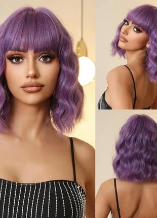Фиолетовый матовый парик 💜 все варианты в профиле