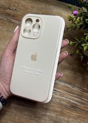 Чехол на iphone 14 pro max о макс квадратных борта на айфон silicone case full camera на apple1 фото