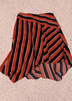 Юбка легкая летняя в полоску 46/14 замеры на фото