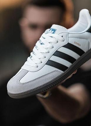 Adidas samba og 'white black gum'унісекс кросівки високої якості зручні та легкі, гарно на літо