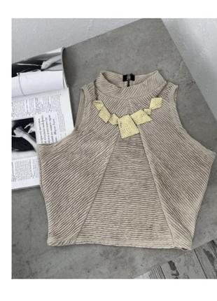 River island шикарный бежевый топ