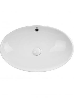 Раковина-чаша qtap dove 625х415х150 white з донним клапаном qt06113077w