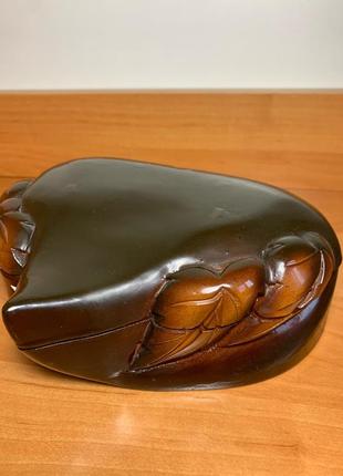 Деревʼяна шкатулка для прикрас скринька ручна робота органайзер у вигляді серця