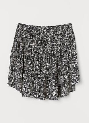 Коротка міні міді спідниця плісирована h&m