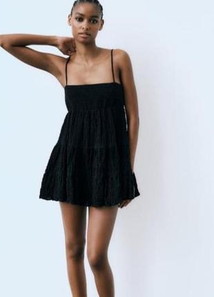 Плаття сарафан zara чорний