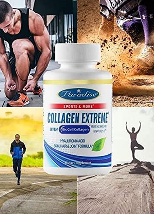Paradise herbs, collagen extreme з колагеном biocell, optimsm & nature's c, 60 капсул
