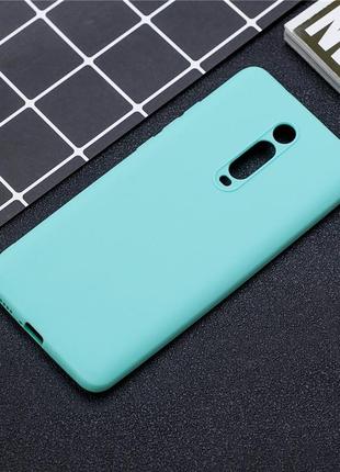 Чехол soft touch для xiaomi mi 9t pro / mi 9t pro силикон бампер мятно-голубой