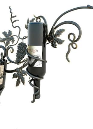 Кованная настенная подставка для бутылок 2 шт виноградная лоза