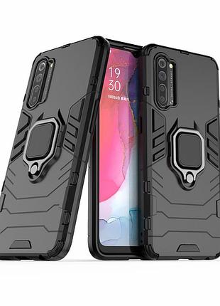 Чохол ring case для oppo reno3 броньований бампер з кільцем чорний