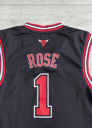 Баскетбольная майка chicago bulls derrick rose adidas nba jersey xs4 фото